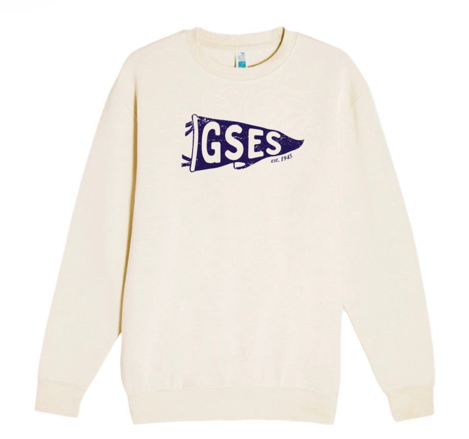 Adult Cream Pennant Sweatshirt